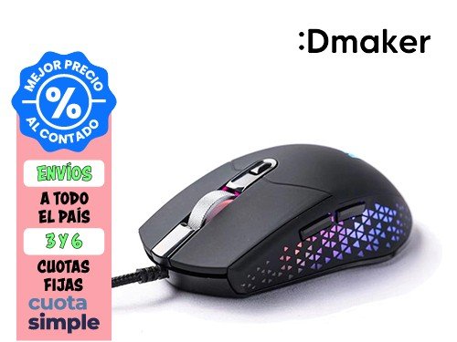 MOUSE GAMER X-MICRO XGM-230 ÓPTICO 7200 DPI CON LUZ RGB