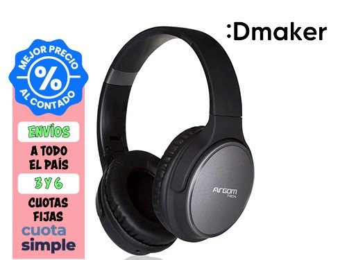 AURICULAR INALÁMBRICO OVER EARS ARGOMTECH ULTIMATE SOUND PRO NEGRO