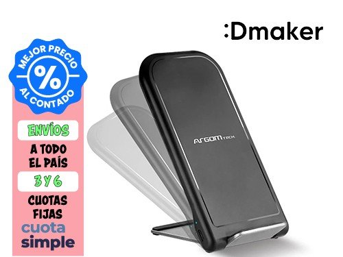 CARGADOR INALÁMBRICO RÁPIDO ARGOMTECH 10W PLEGABLE - CERTIFICACIÓN QI