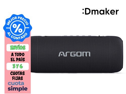 PARLANTE PORTÁTIL ARGOMTECH RADYON X30 IPX5 10W BLUETOOTH NEGRO