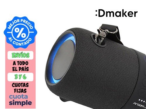 PARLANTE PORTÁTIL ARGOMTECH RADYON X40 IPX6 14W BLUETOOTH NEGRO