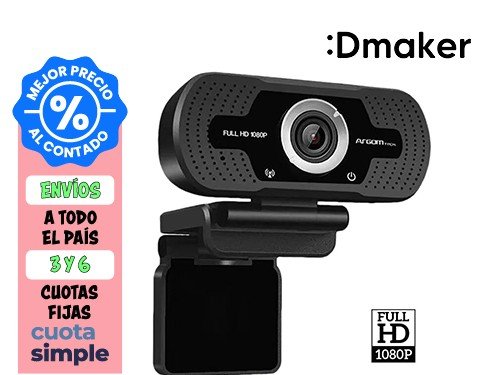 WEBCAM ARGOMTECH CAM40 FHD 1080P GRAN ANGULAR CON MICRÓFONO - NEGRO