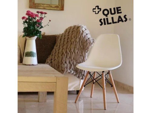 Silla Eames nordica patas de Madera