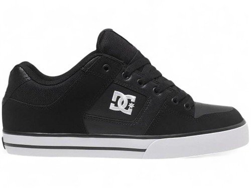 Zapatillas Dc Pure Negras Blanco Chunky Anchas Skate