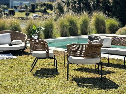 Set de sillones con mesa para exterior modelo Formentera completo