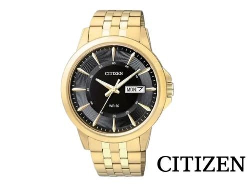 Reloj Citizen Quartz Analogo BF201356E Hombre Dorado Calendario