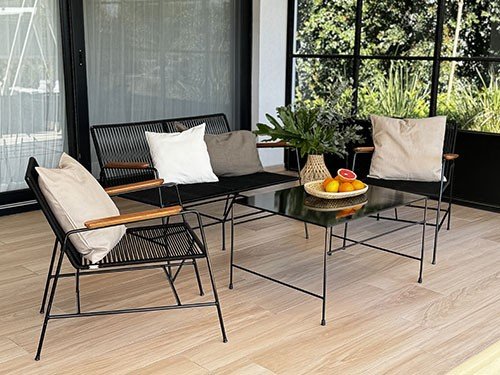 Set de sillones con mesa para exterior modelo Buenos Aires completo