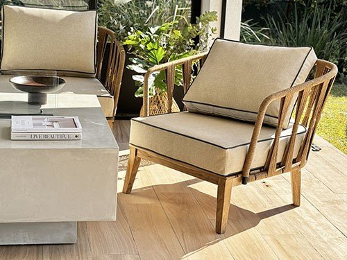 Set de sillones con mesa para exterior modelo Terra Kraft completo