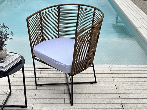 Set de sillones para exterior con almohadones modelo Gervasoni II