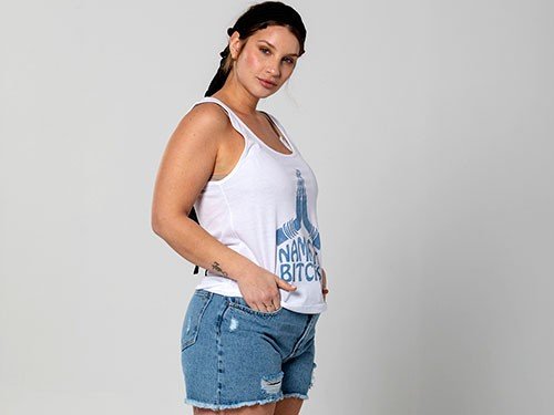 MUSCULOSA MUJER NAMASTE BLANCO SANTA BOHEMIA