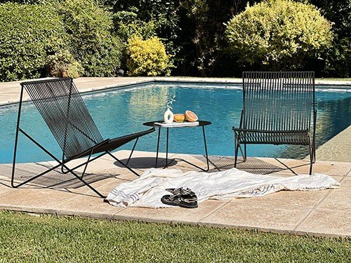 Set de sillones con mesa para exterior modelo Cuba L