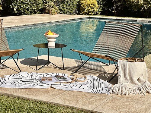 Set de sillones con mesa para exterior modelo Cuba XL