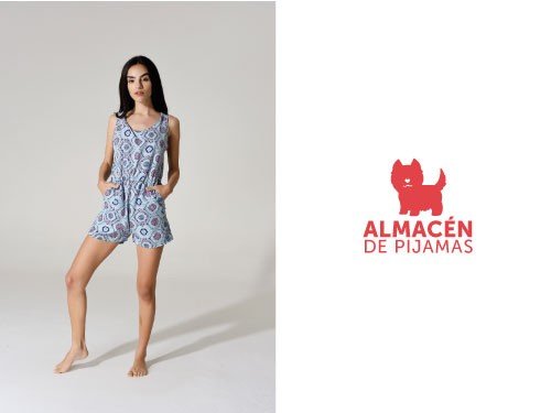 Pijama Enterito Corto Mujer con bolsillos | Almacén de pijamas