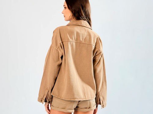 CAMPERA DENIM MUJER BRISAS CAMEL SANTA BOHEMIA