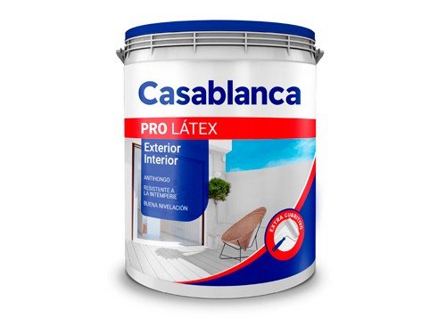 Pintura látex exterior interior blanco mate Casablanca Pro 20 litros