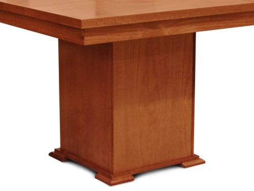 Mesa de Comedor Euro Cuadrada Madera Base Central Espácity