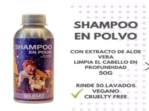 Shampoo En Polvo Klem 50g - Pedido Mínimo: $21.100 - SOLO CABA