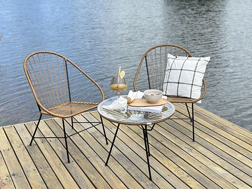 Set de sillones con mesa para exterior modelo Venecia