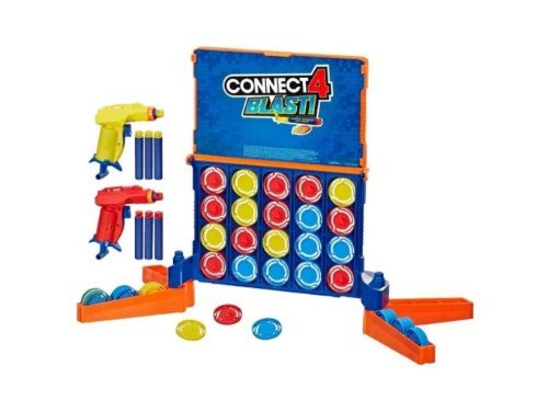 Connect 4 Blast Nerf Con Dardos 4 En Línea Hasbro