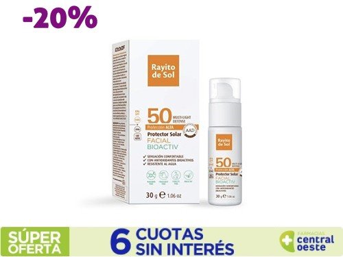 Protector Solar Rayito De Sol Facial gel crema fps 50 x30gr