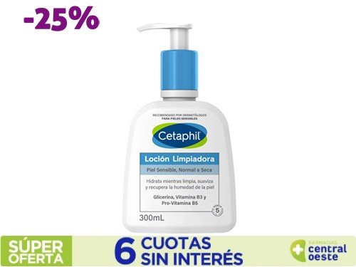 Cetaphil Loción Limpiadora Piel Sensible x300gr