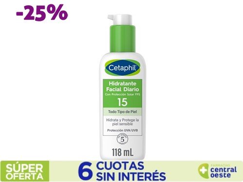 Crema Facial Cetaphil Hidra Diario Factor15 x118ml