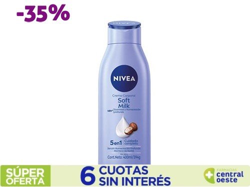 Crema corporal NIVEA Soft Milk 5 en 1 Piel seca 400ml