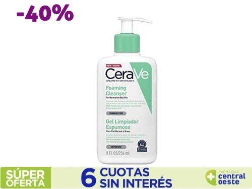 Gel Facial Cerave Limpiador Espumoso x236ml