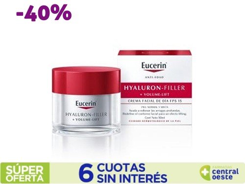 Crema Eucerin HYALURON-FILLER + VOLUME-LIFT día  x50ml