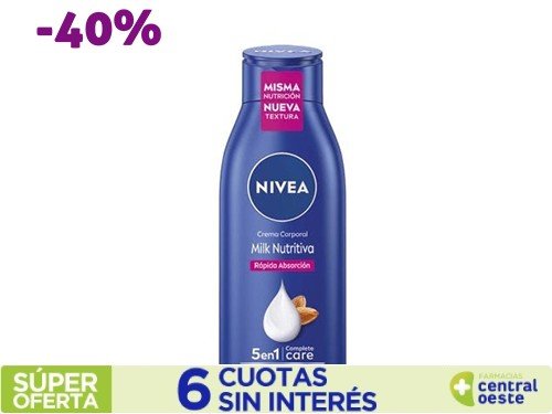 Crema Corporal Nivea Milk Nutritiva 5 En 1 Para Piel Extra Seca x400ml