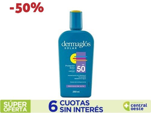 Protector Solar Dermaglos Solar Fps50 Emulsión x250ml