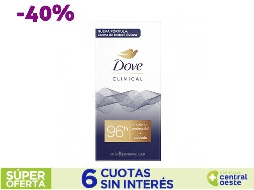 Desodorante En Barra Dove Clinical Soft Solid x58gr