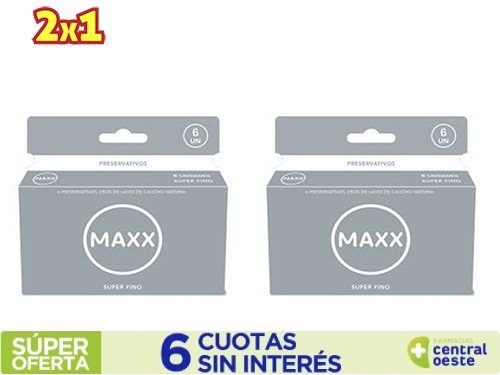 Preservativos Maxx Super Fino x6un