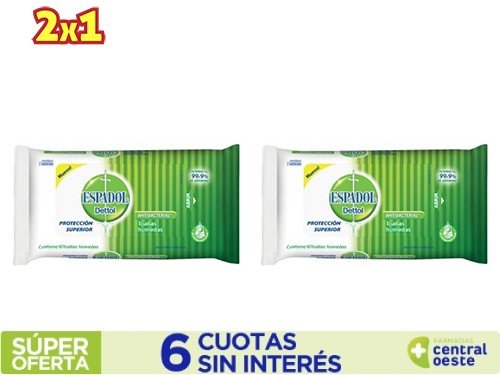 Toallas Húmedas Antibacterial Espadol x10un