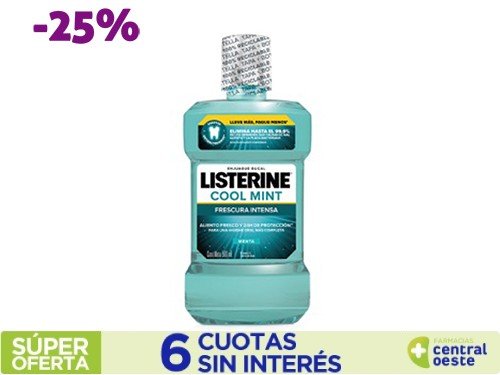 Enjuague Bucal Listerine Cool Mint Frescura Intensa x500ml