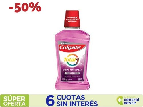 Enjuague Bucal Colgate Total 12 Encias Reforzadas x500ml