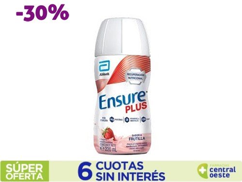 Suplemento Nutricional Ensure Plus Frutilla x220ml