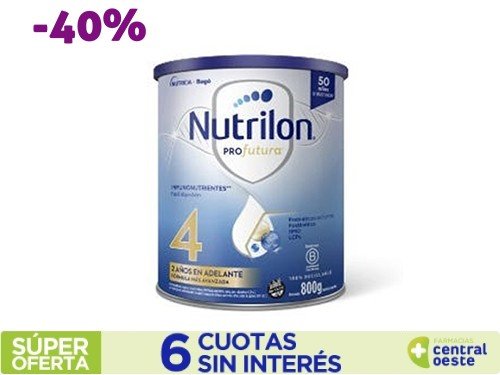 Nutrilon Leche Infantil x 800Grs Etapa 4 Profutura Polvo