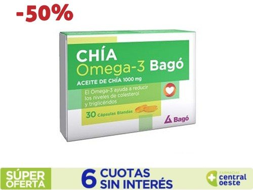 Chía Omega 3 Suplemento Dietario x30Cps Blandas