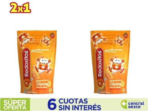 Suplemento Vitamínico Redoxitos Masticables Naranja x 25 Cmp 