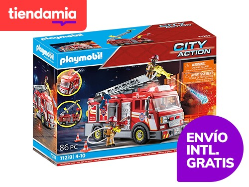 Playmobil - Camión de bomberos con accesorios y 2 figuras