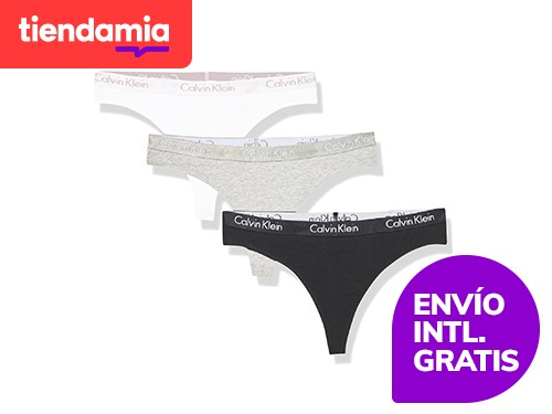 Ropa Interior tipo tanga de algodón, paquete múltiple, de Calvin Klein