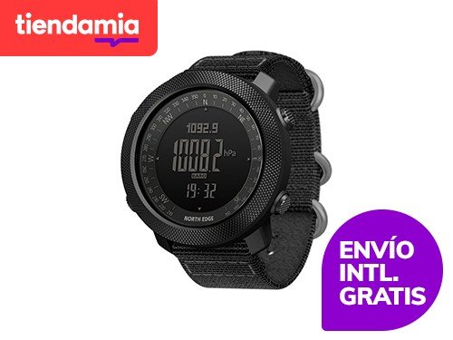 Reloj Tactico Militar North Edge Apache Negro Malla Nylon