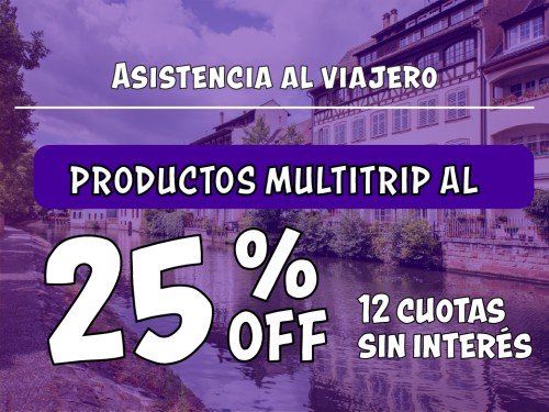 Asistencia al Viajero - Pax Basic Anual Multitrip - 30 días - 25% off