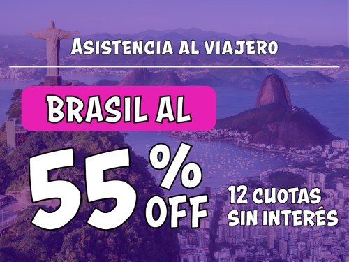 Asistencia al Viajero - Destino Brasil Basic x día - 55% off