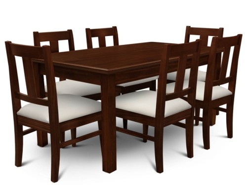 Juego de Comedor Mesa Tradición Extensible + 6 Sillas Euro Inka