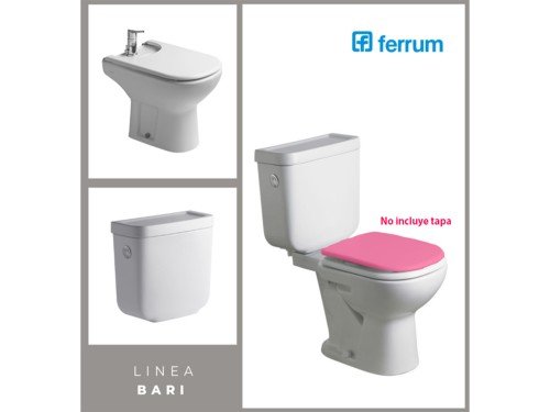 Combo Ferrum Bari | Bidet 1 Ag + Depósito + Inodoro Largo