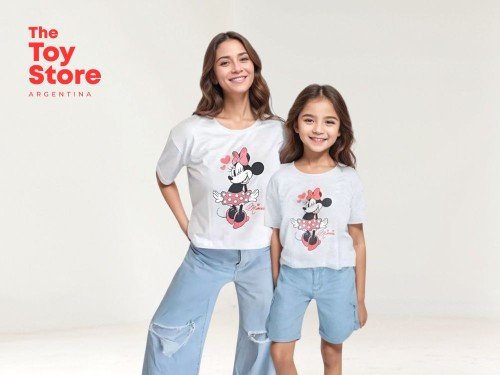 Remera Minnie Mouse Madre E Hija Igualita A Mama Disney Oficial