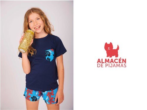 Conjunto Pijama Kids Short y Manga Corta Azul | Almacén de pijamas