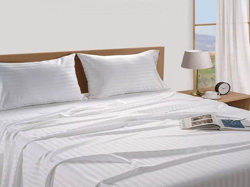 Juego De Sabana King Stripes 600 Hilos Ultrasoft Hotelera 200x200 cm